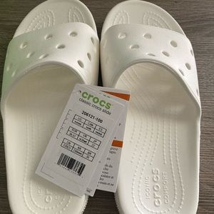 NWT slip on white crocs
